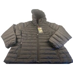 Alaskan Hard Gear Puffin Hooded Puffer Jacket Black Cinchable Hem Size 1X**NWT
